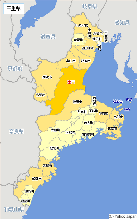 「三重県 地図」の画像検索結果